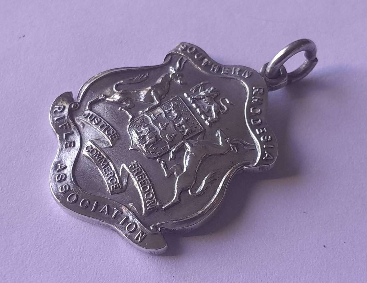 1912 Solid Silver Fob Shooting Medal to Corpl. Innes (Southern Rhodesia Volunteers).