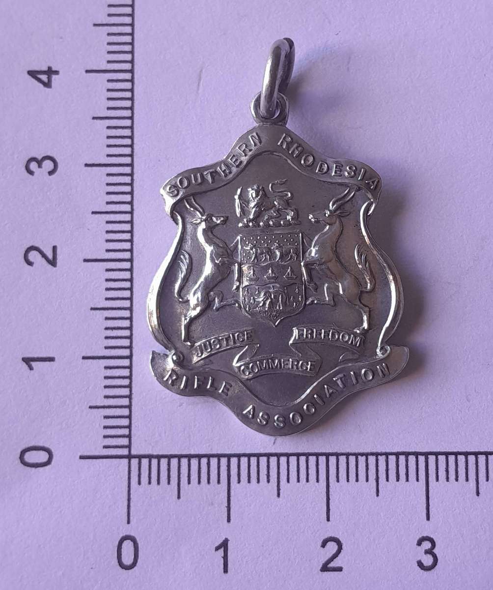 1912 Solid Silver Fob Shooting Medal to Corpl. Innes (Southern Rhodesia Volunteers).