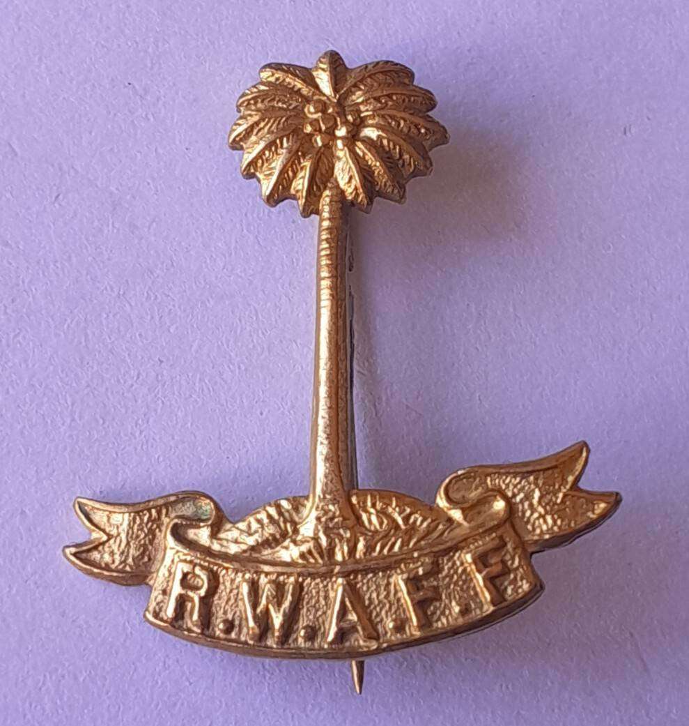 WW2 British Colonial Royal West African Frontier Force (RWAFF) Badge.