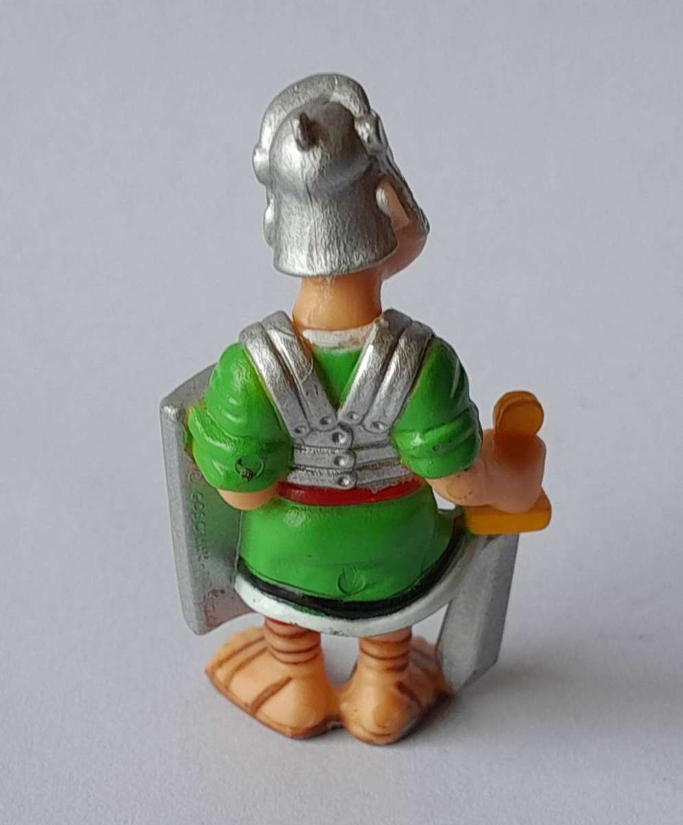 Vintage Obelix & Centurion Vinyl Figurines by Les Editions Albert-Rene / Goscinny-Uderzo.
