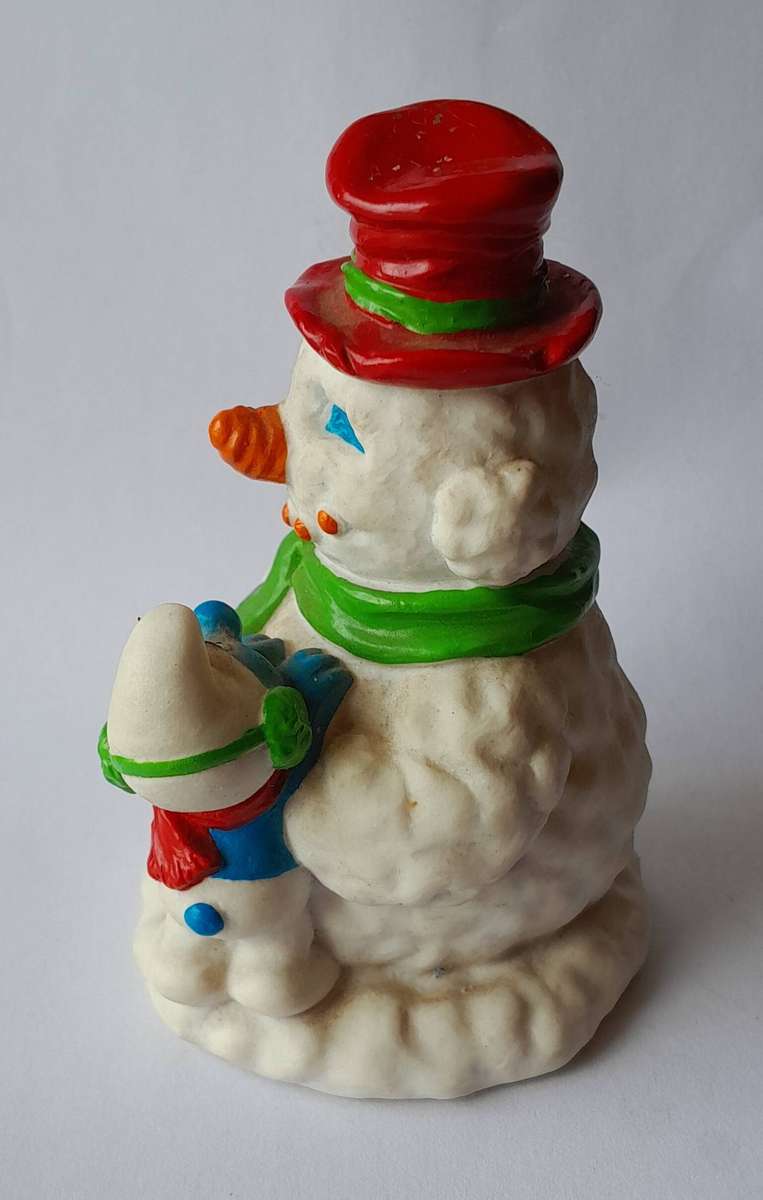 Vintage Smurf with Snowman Vinyl Figurine by Peyo.