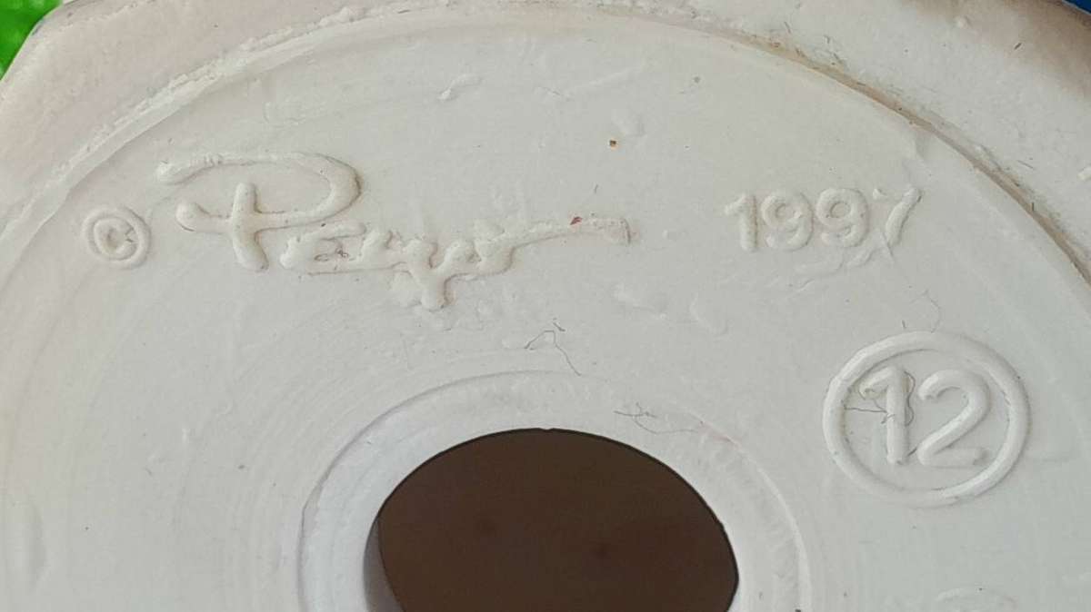 Vintage Smurf with Snowman Vinyl Figurine by Peyo.