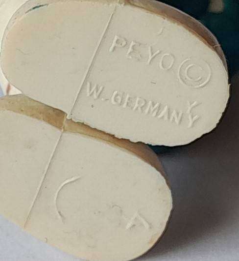 Vintage Laughing Smurf Vinyl Figurine by Peyo, West Germany.