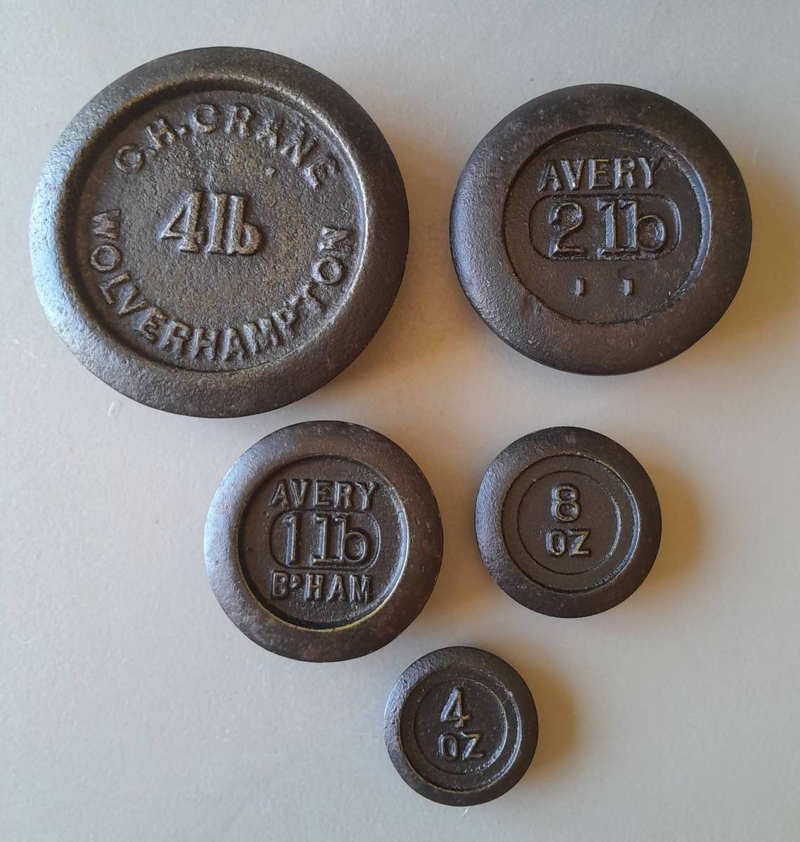 Vintage W&T Avery B'Ham Weighing Scales with Weights. Distributed by South African Scale Co.