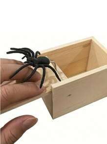 Wooden Spider Prank Box