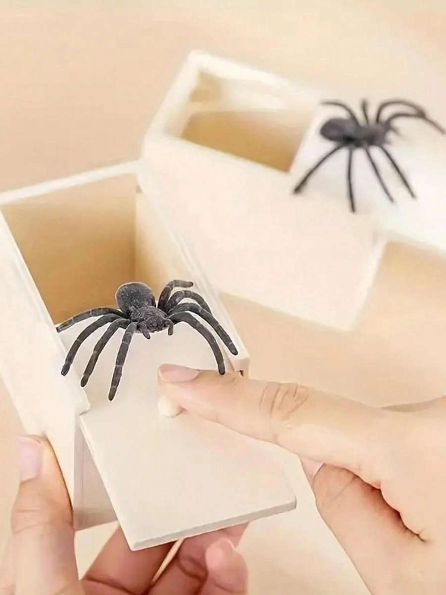 Wooden Spider Prank Box