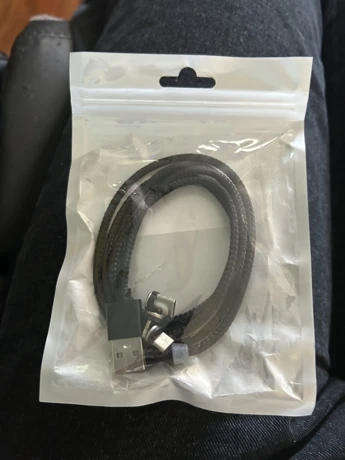 1pc 3-In-1 Magnetic Detachable Braided Fast Charging Cable