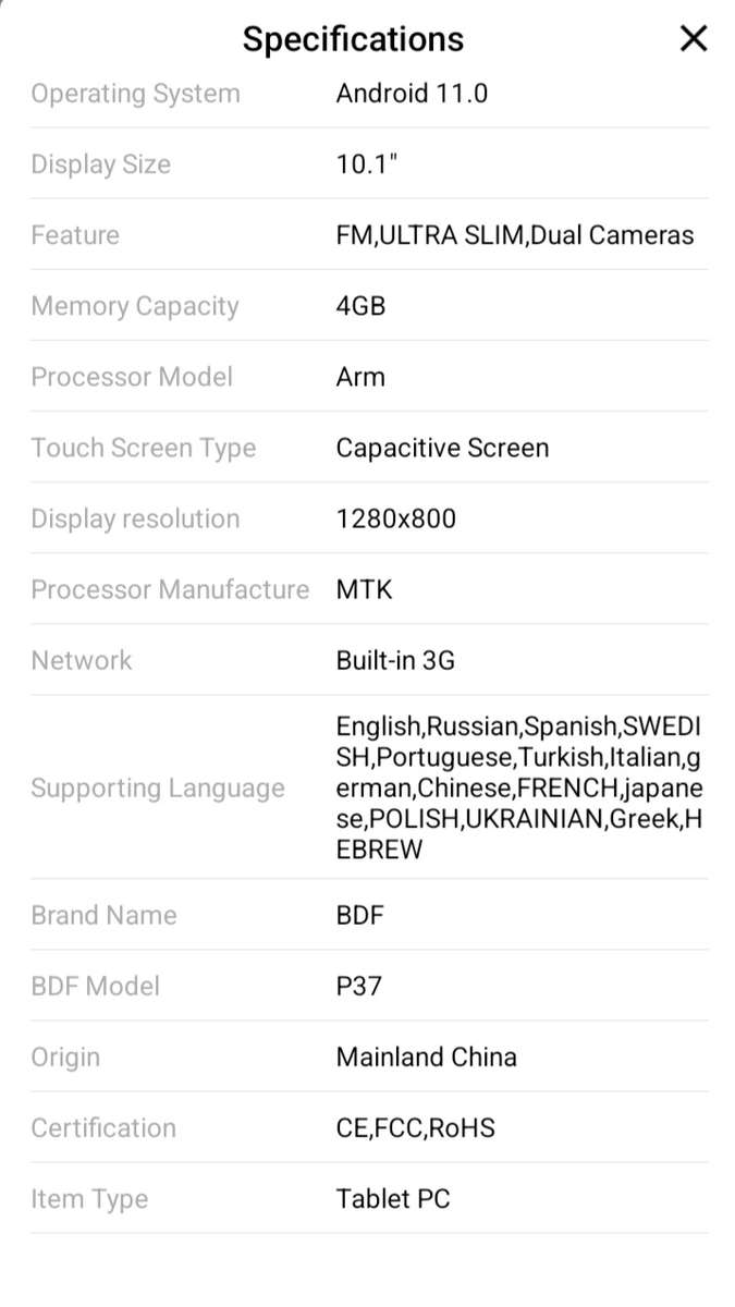 10.1 Inch Android Tablet Pc
