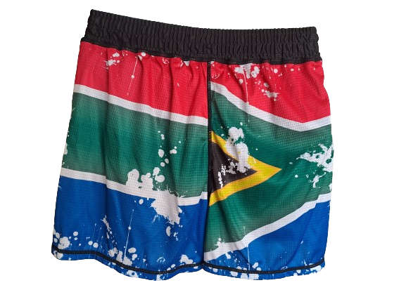 SA Flag Running Shorts - Size Small (S)