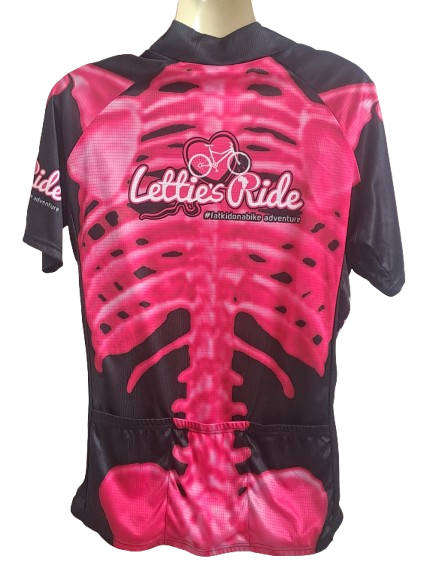 Cycling Shirt Ladies Skeleton Pink  Size Large