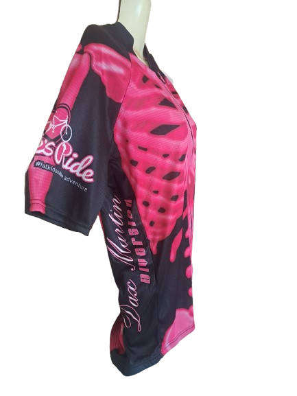 Cycling Shirt Ladies Skeleton Pink  Size Large