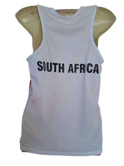 SA flag ladies running vest with flaw  size Small