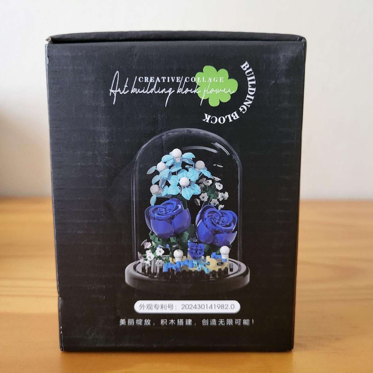 Eternal Blue Rose Building Blocks | With Dome Cover