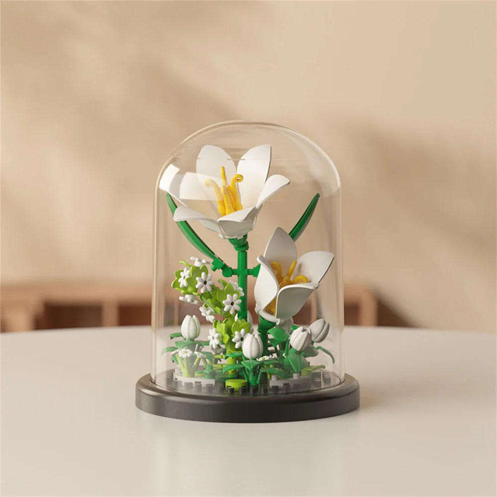 Eternal Lily Building Blocks | With Dome Cover