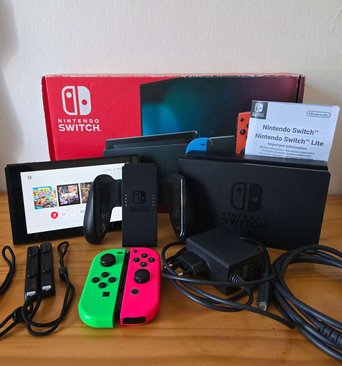 Nintendo Switch V2 Complete Bundle Boxed + MicroSD Card
