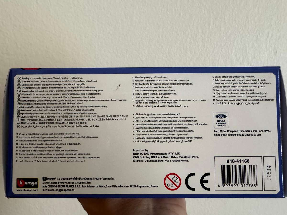 NEW COLLECTOR ITEM | Bburago Ford GT Race | 1:32 Model Car