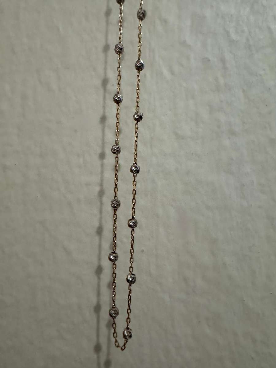 18K Gold Beaded Chain | 45cm