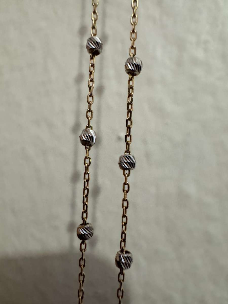 18K Gold Beaded Chain | 45cm