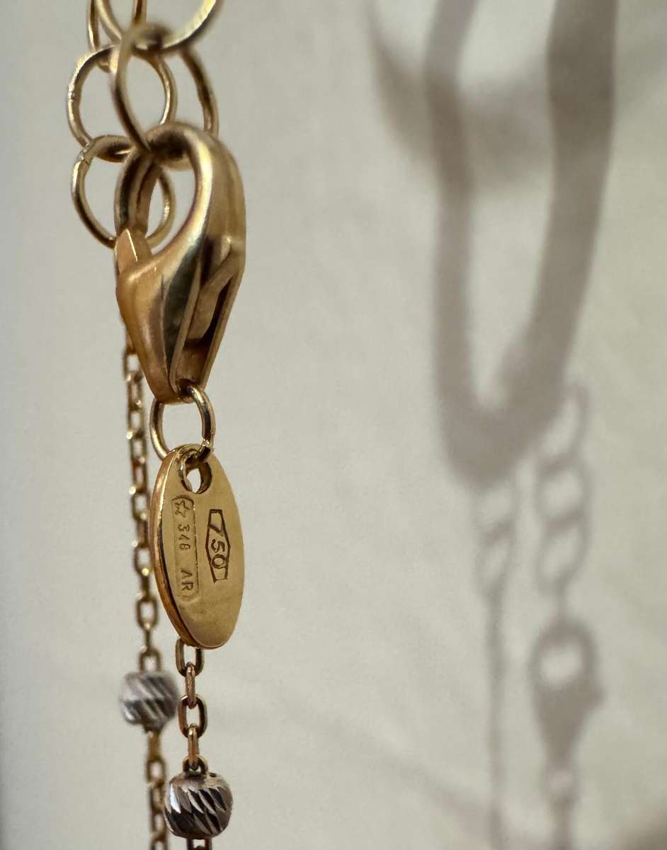 18K Gold Beaded Chain | 45cm