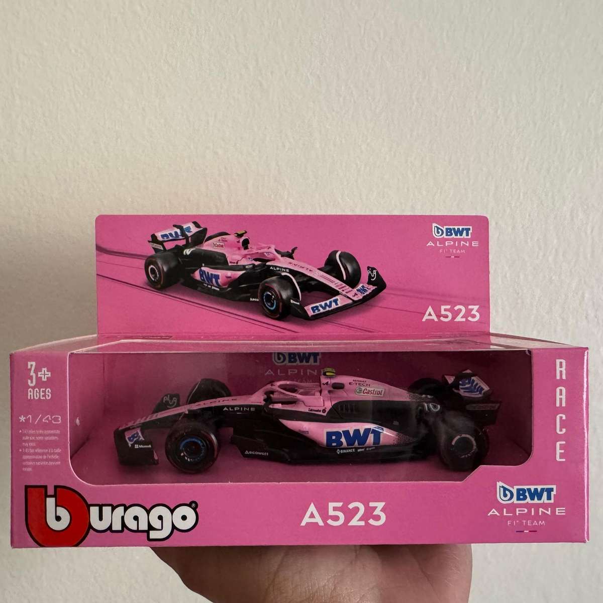 RARE Bburago BWT Alpine A523 | 1:43 | Rare Pink Edition