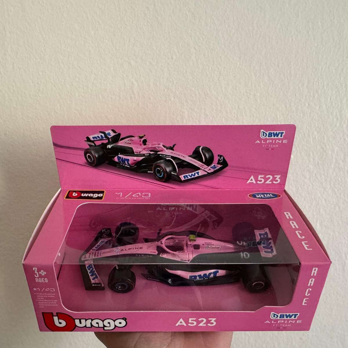 RARE Bburago BWT Alpine A523 | 1:43 | Rare Pink Edition