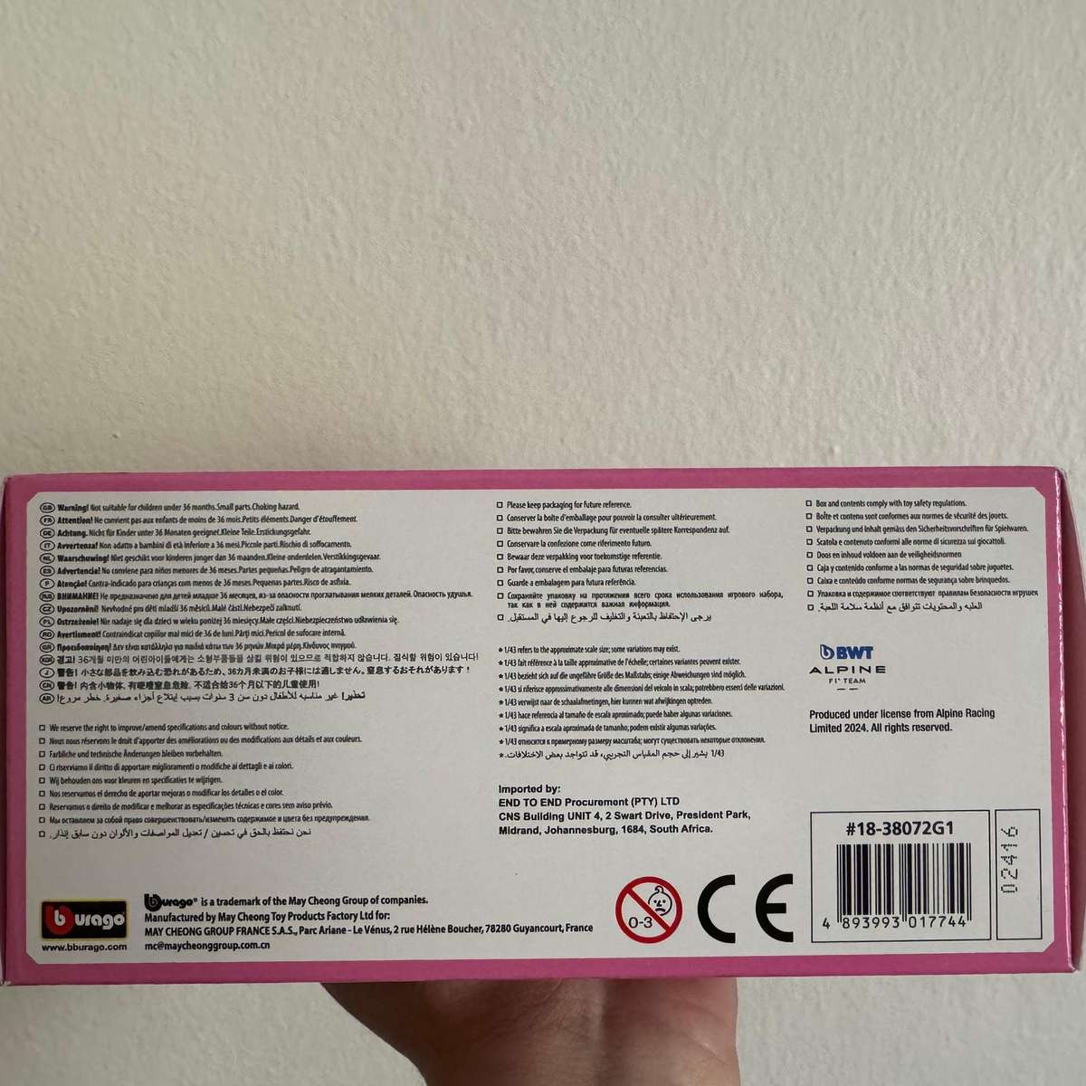 RARE Bburago BWT Alpine A523 | 1:43 | Rare Pink Edition