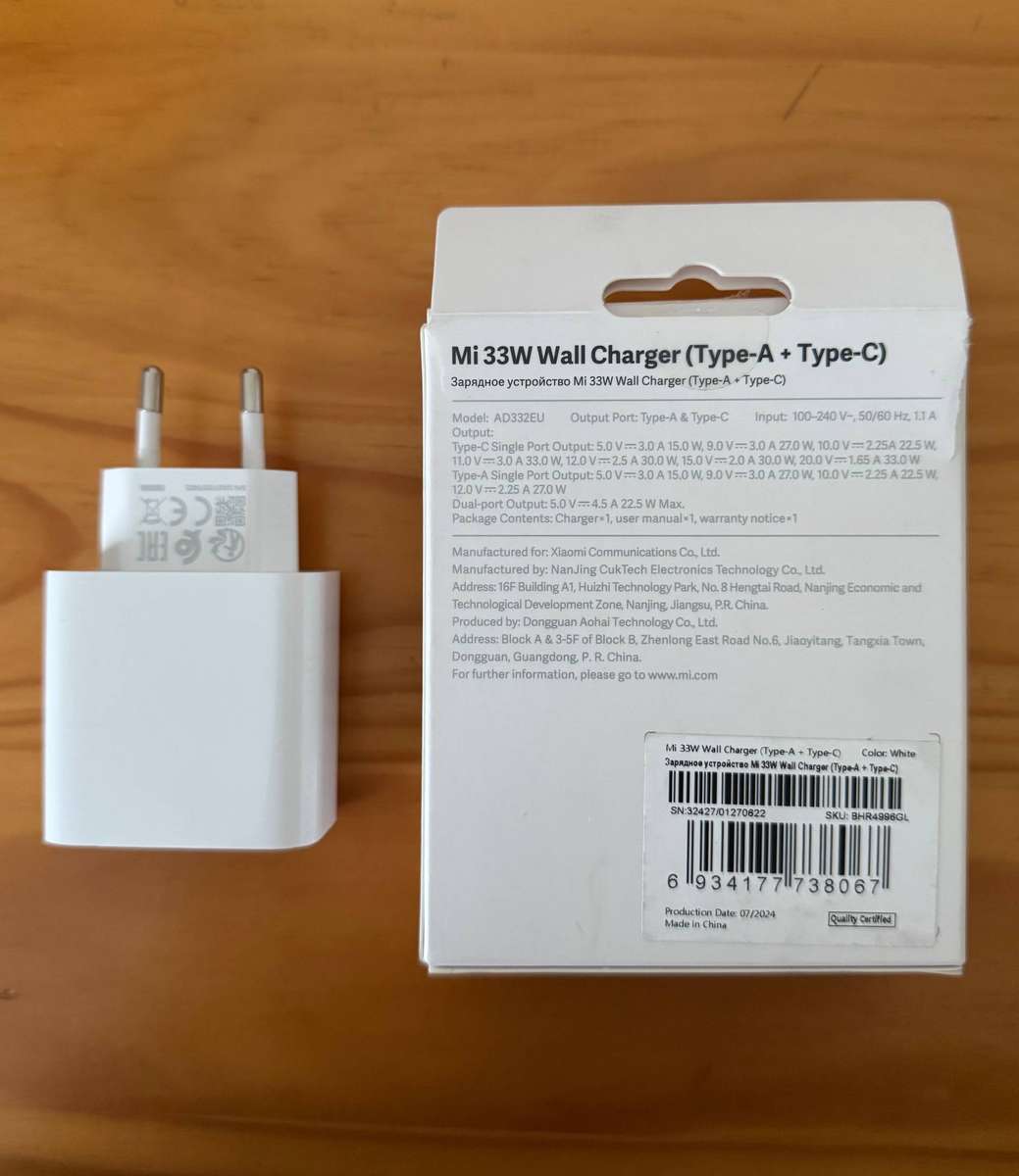 Xiaomi 33W Dual Charging Adaptor