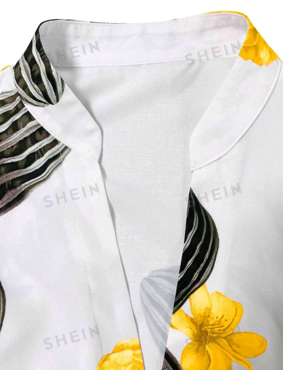 Floral Print Cap Sleeve Blouse | Shein