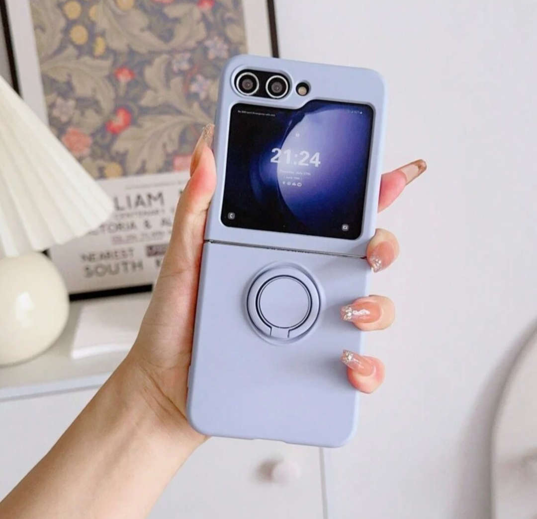 Samsung Galaxy Z Flip 6 Silicone Case | Purple Grey