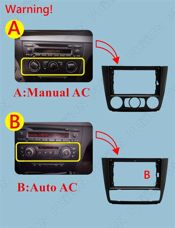 9" Android 10.1 Stereo Radio GPS Player 2+32G For BMW 1-Series Auto AC 2004-2011