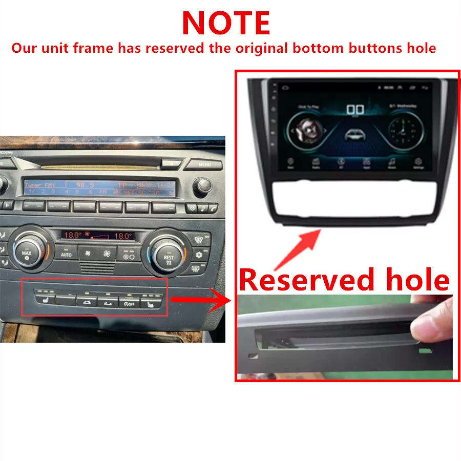 9" Android 10.1 Stereo Radio GPS Player 2+32G For BMW 1-Series Auto AC 2004-2011