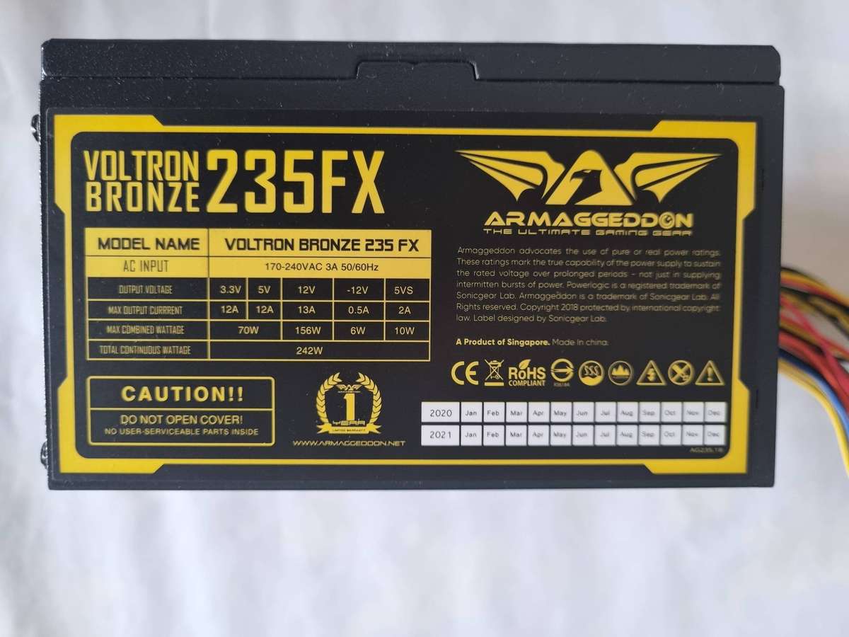 Voltron Bronze 235FX Computer Power Supply