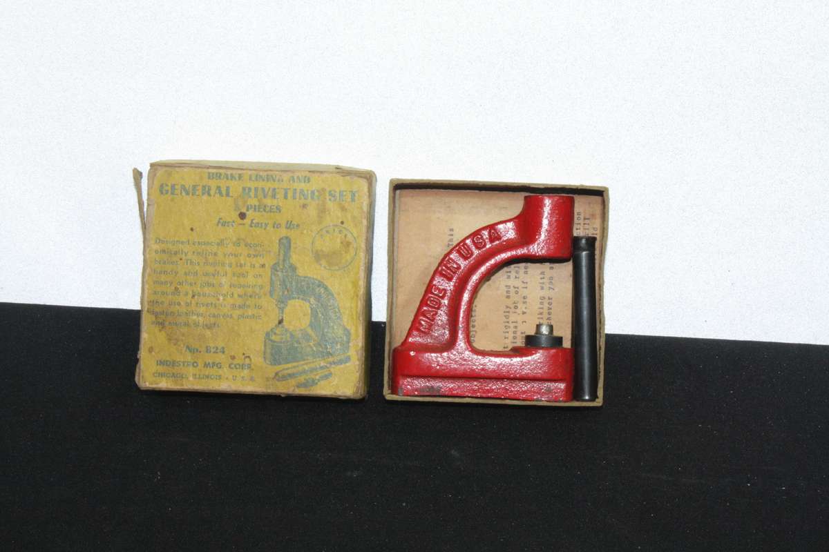 Vintage General Brake Lining and Riveting Set (No. 824) by Indestro Mfg. Corp.,