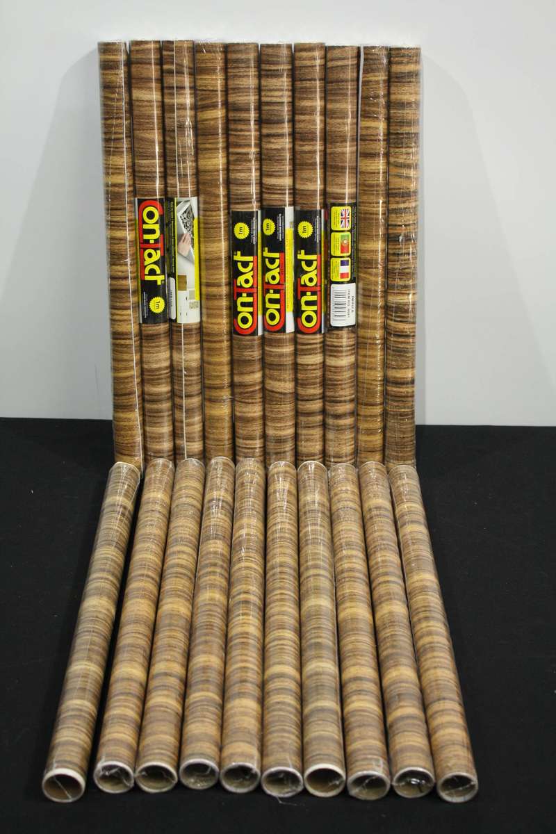 20 rolls of Contact adhesive dark wood grain finish 45cm*100cm