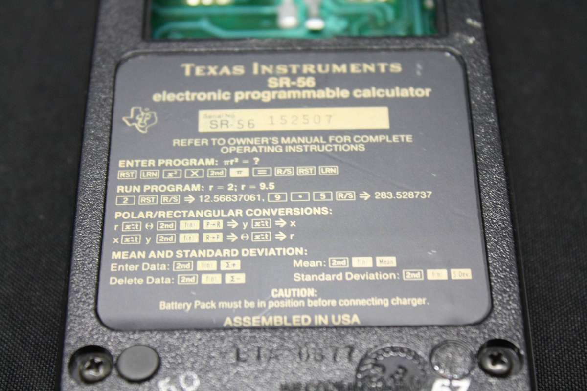 Texas Instruments SR-56 programable calculator with manuals