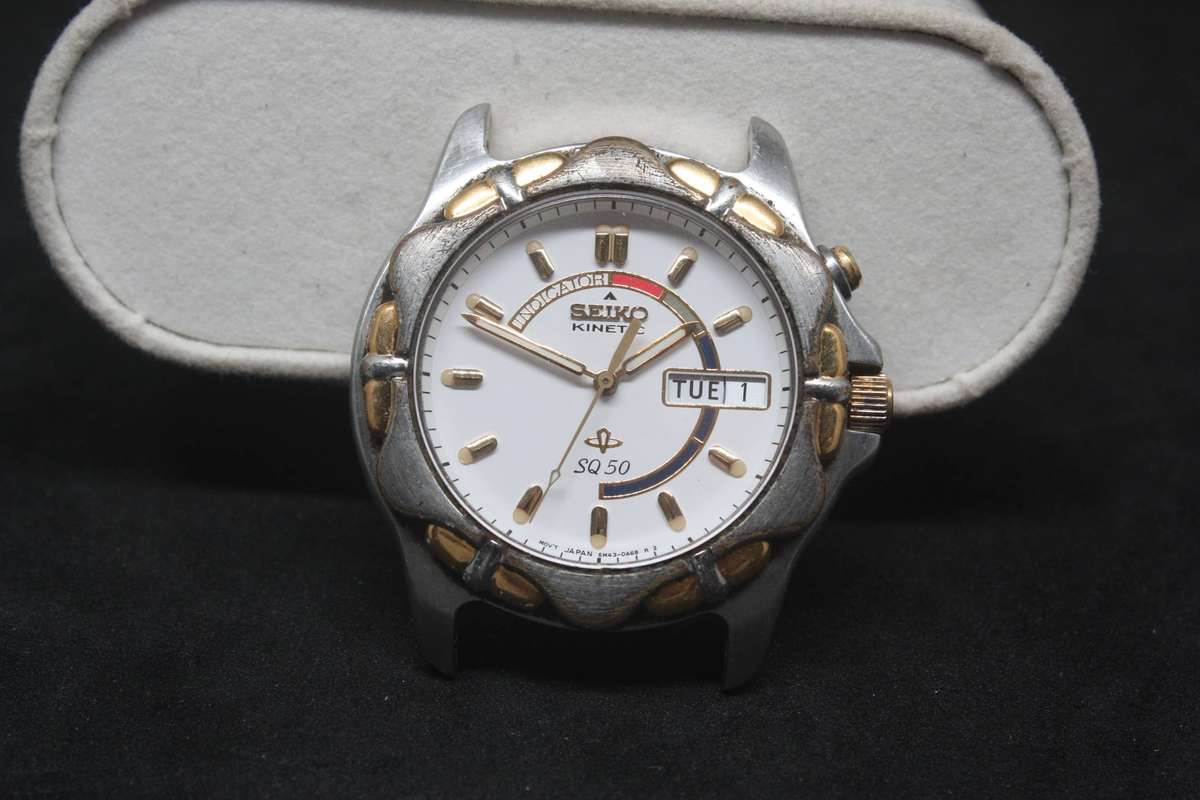 Seiko Kinetic SQ 50 5M43-0A70 Indicator Automatic Wrist watch