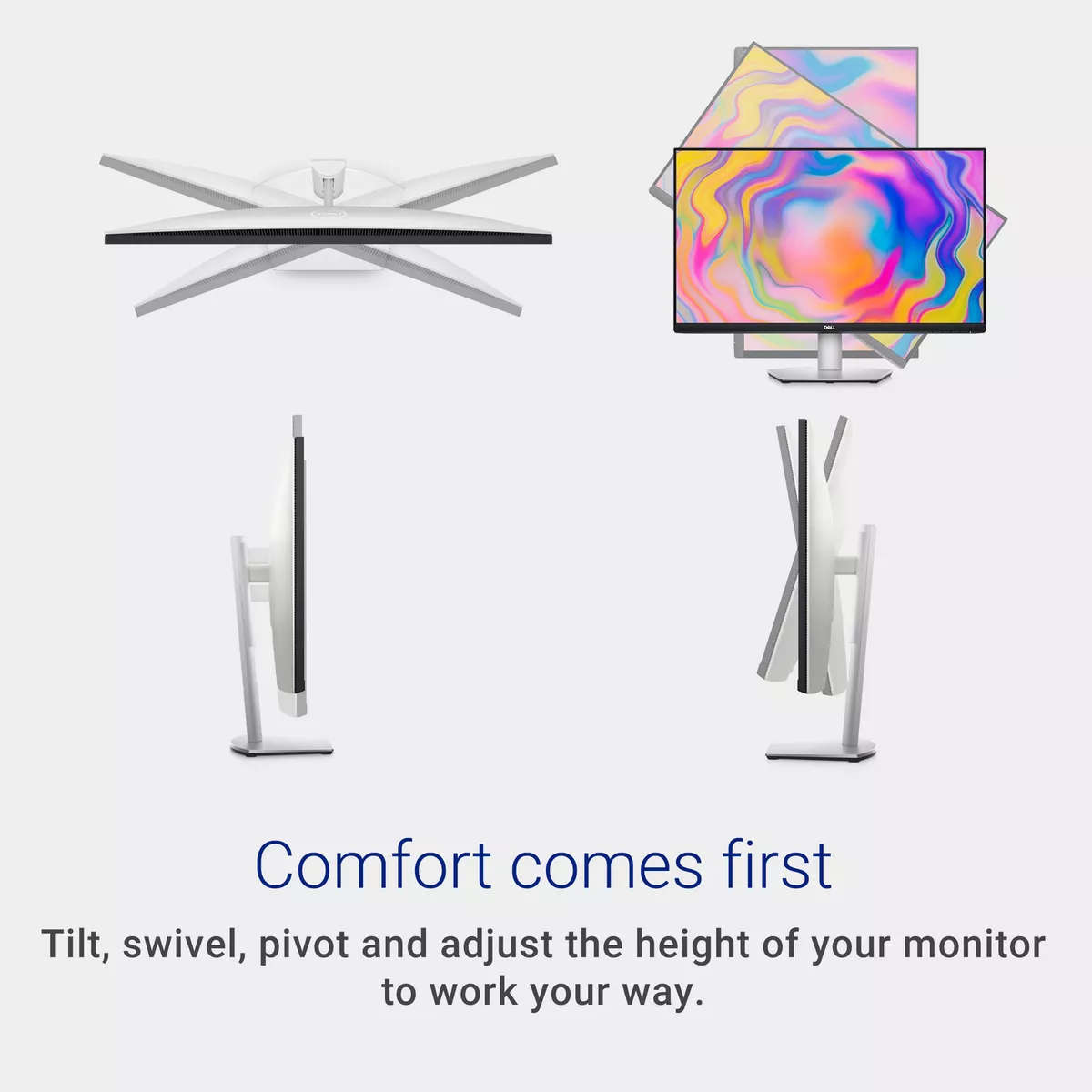 Dell Monitor 4K USB-C(S2722QC) 27-inch, UHD (3840 x 2160), Built-in Dual 3W Speakers, HighQuality