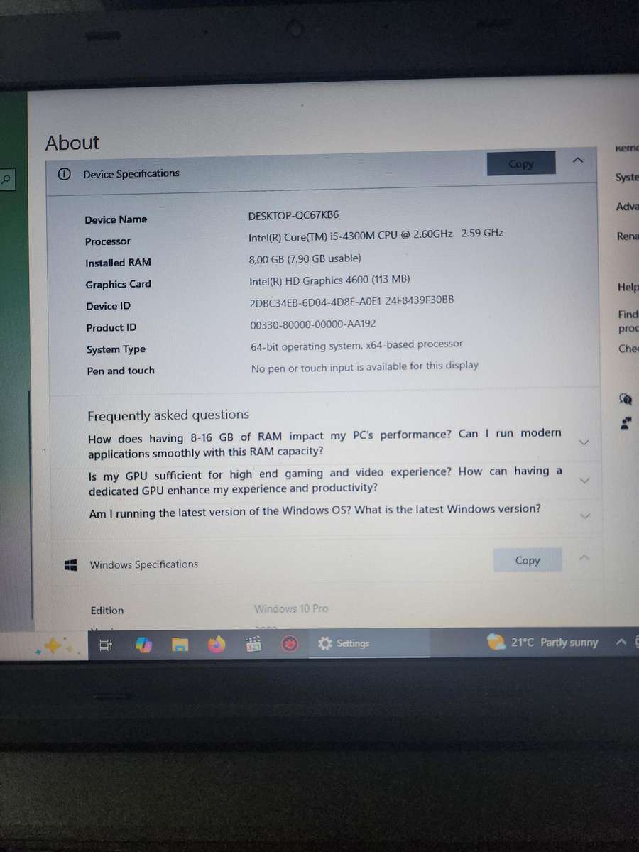 Lenovo ThinkPad L540 i5 4th Gen Laptop