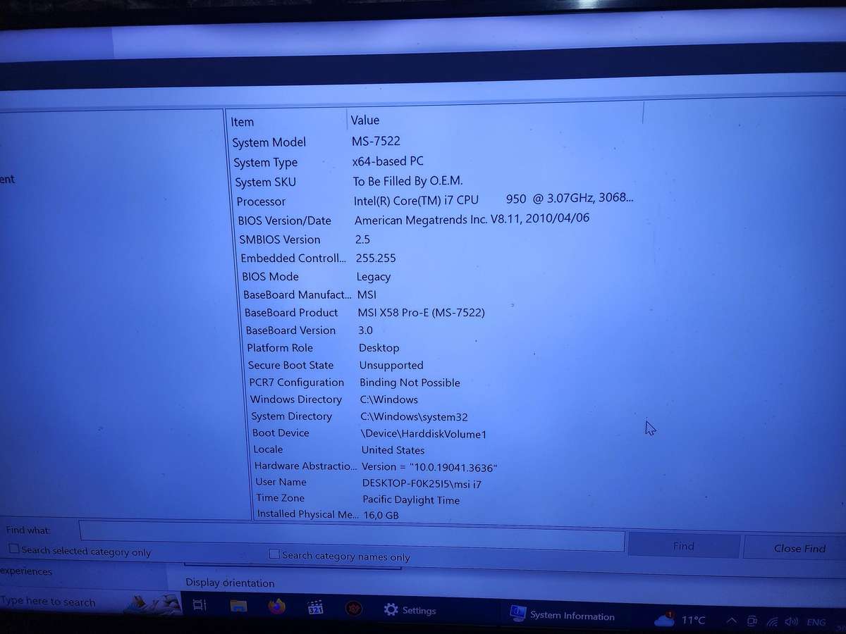 MSI Basic Gaming Tower PC i7 1st Gen with Graphic Card