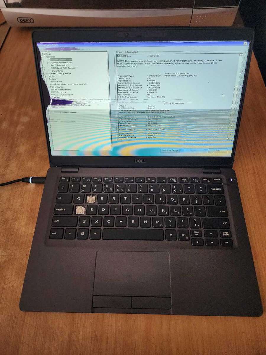 DELL LATITUDE 5300 i5 8TH GEN LAPTOP FOR SPARES PLEASE READ AD !!!!
