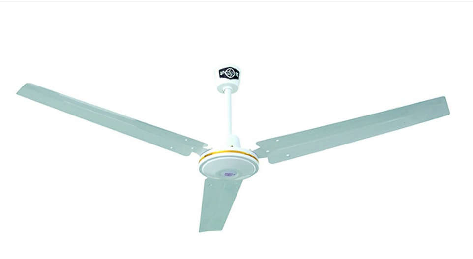 CEILING FAN WHITE 3 BLADE C/W WALL CONT. 1200MM