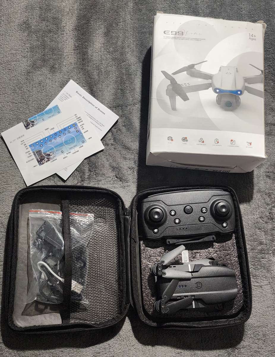 E99 - Professional Rechargeable RC Drone With Single Camera - Black