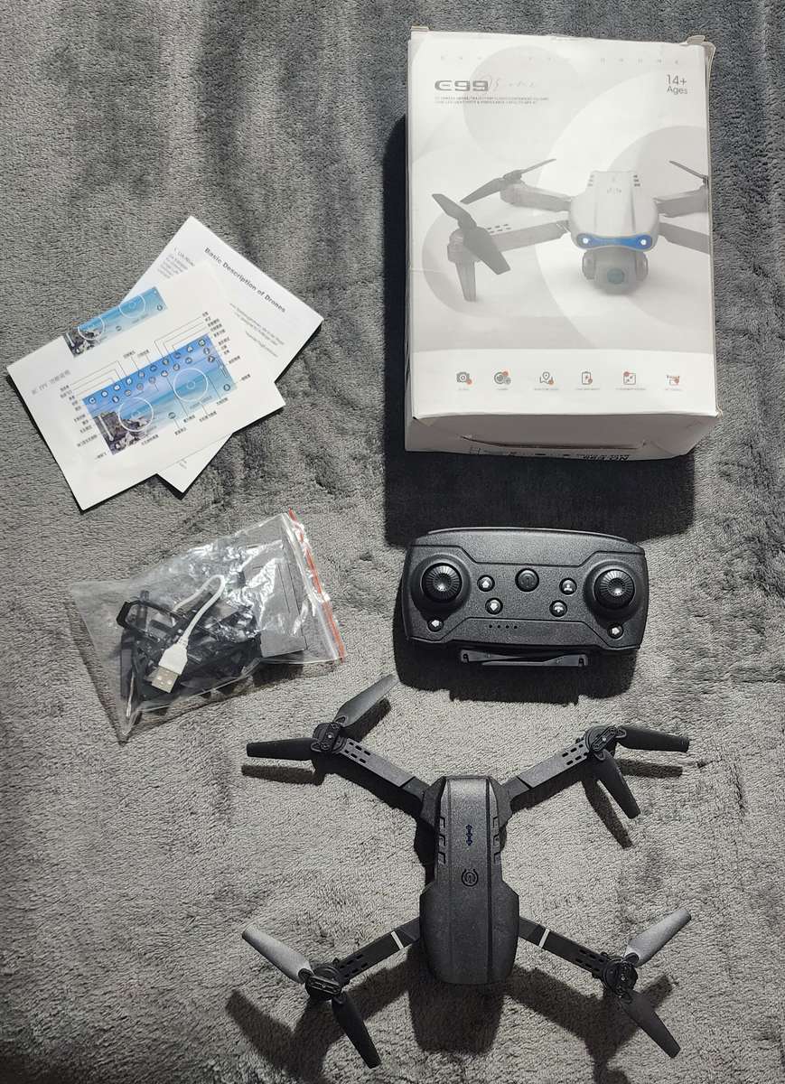 E99 - Professional Rechargeable RC Drone With Single Camera - Black