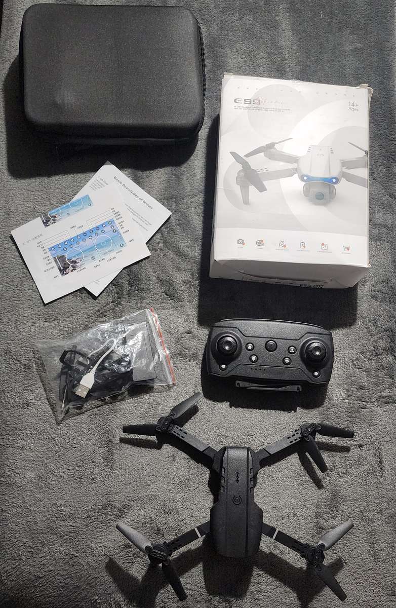 E99 - Professional Rechargeable RC Drone With Single Camera - Black