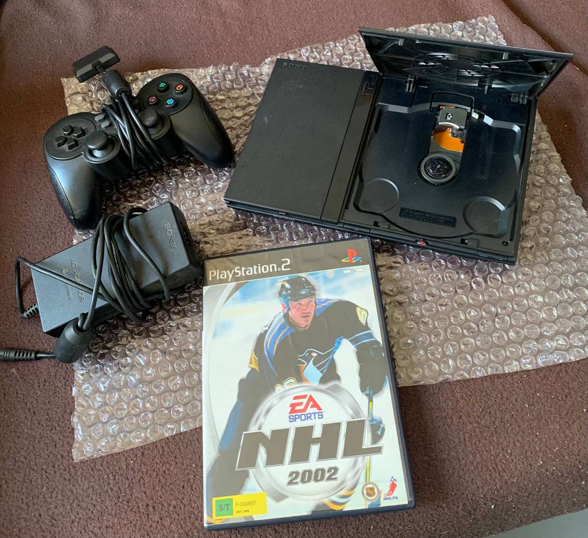 PS2 Slim Charcoal Black (SCPH-77003) - Ideal for Parts
