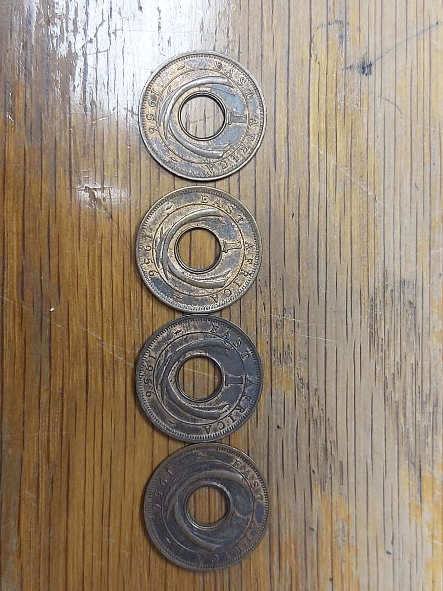 EAST AFRICA 4 X 1956 1C COIN