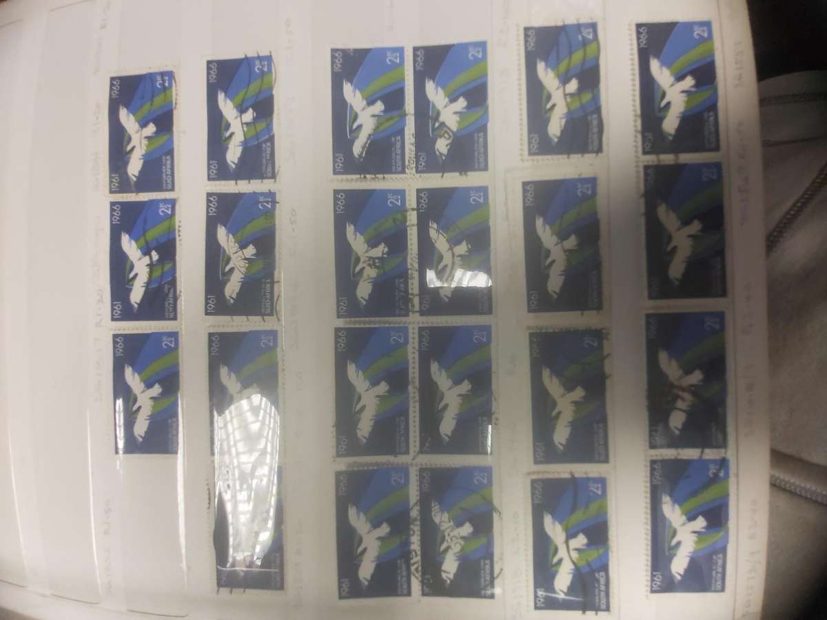 1966 RSA 2 1/2C STAMPS COLOR SHIFT VARIETIES