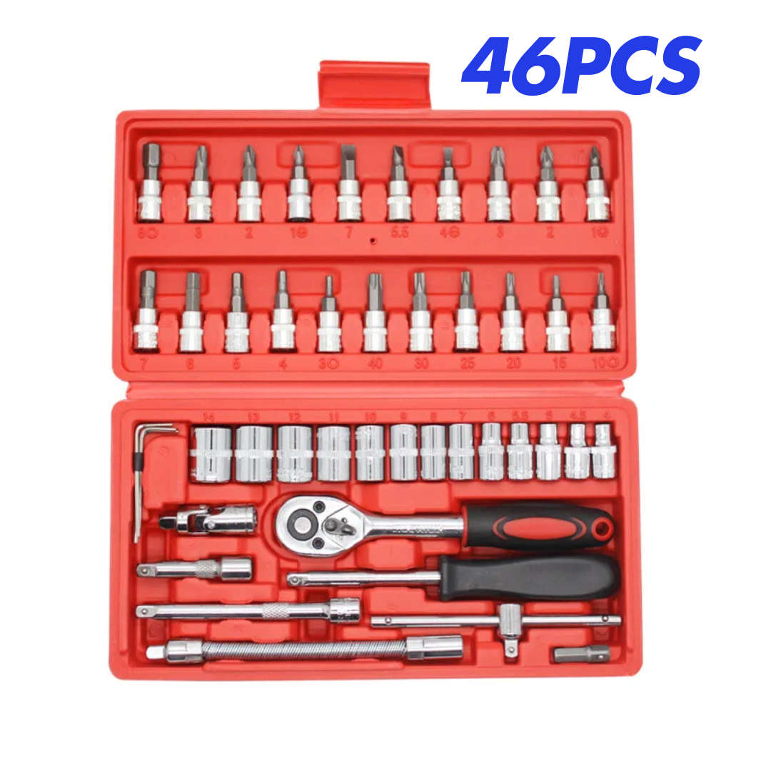 46Pcs Ratchet and Tools Set