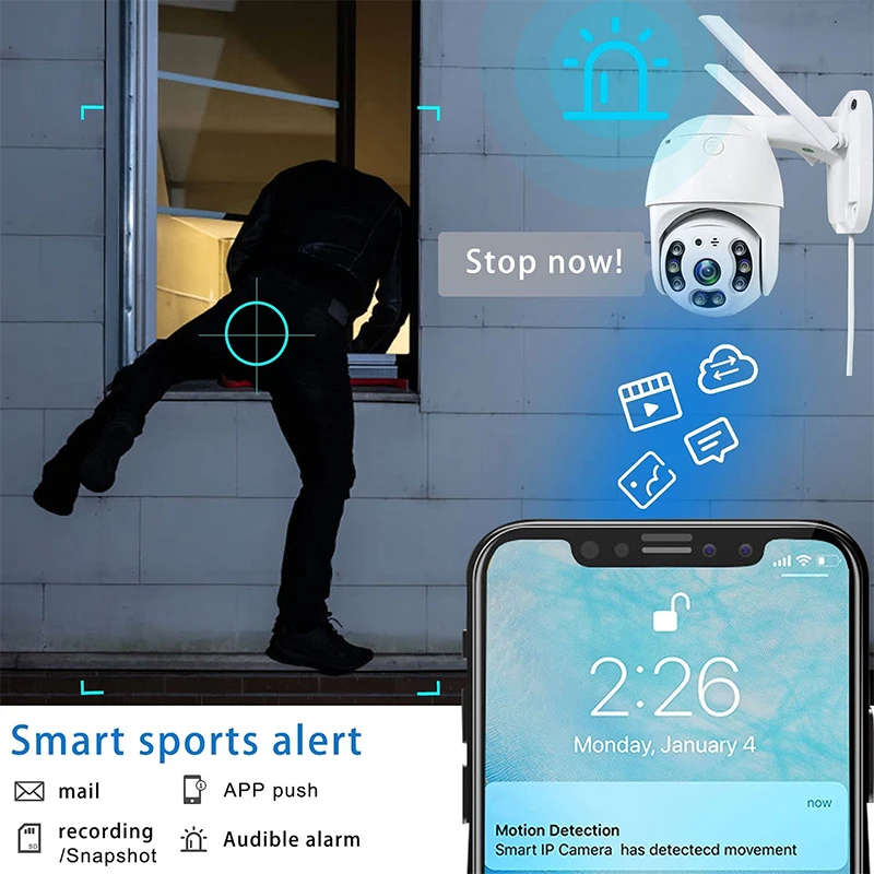 Outdoor Wi-Fi IP Camera 4K 8MP with Auto-Tracking