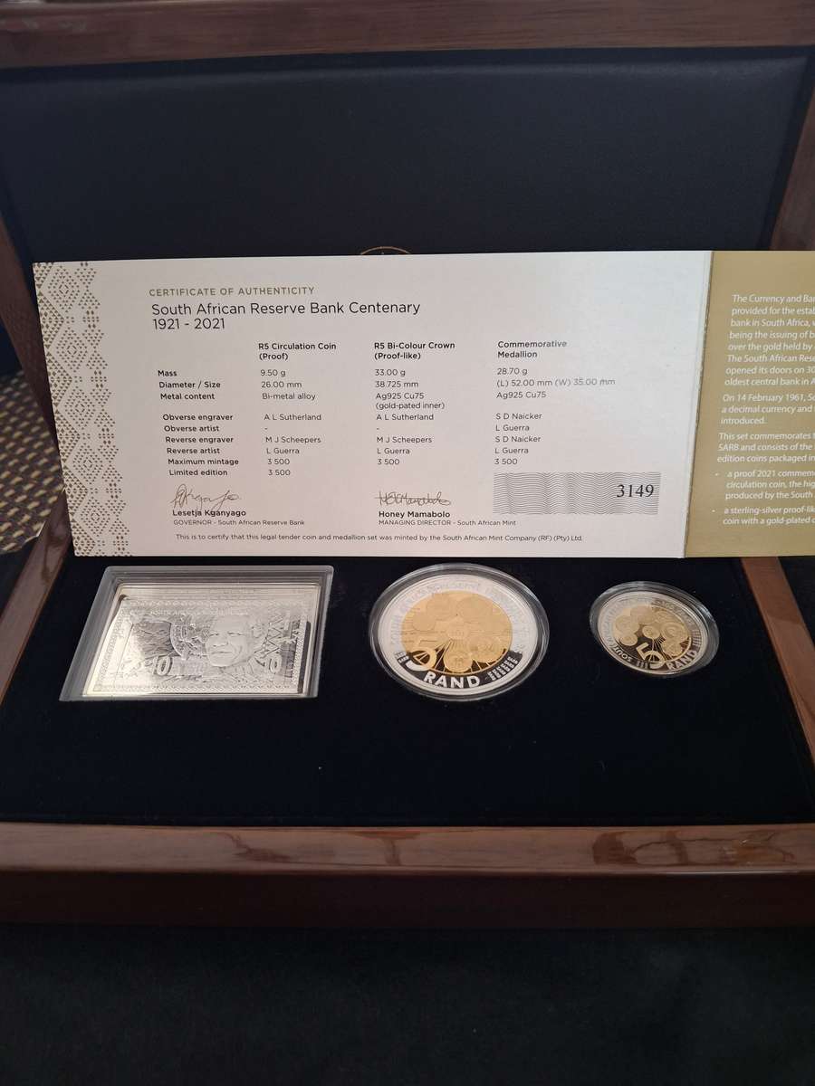 2021 RSA RESERVE BANK CENTENARY SET